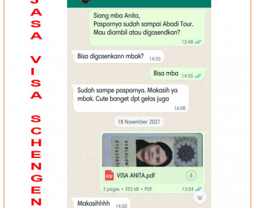 VISA BELANDA - MS ANITA